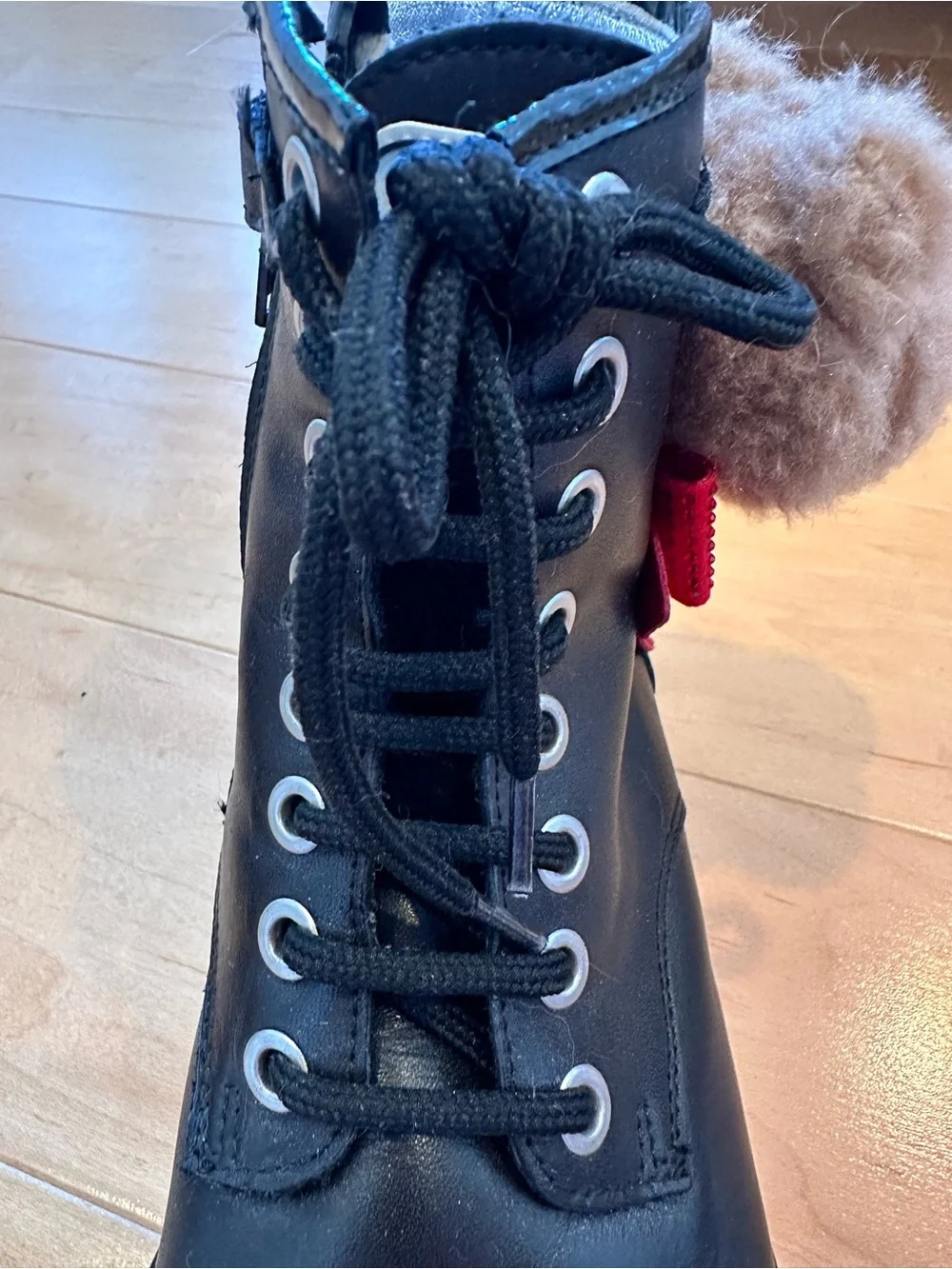 Monnalisa Teddy Bear Leather Boots, EU 36 (US Youth 4/ Women’s 5.5) Hard to Find